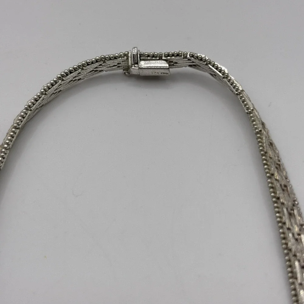Vintage Riccio Necklace Sterling 925 Silver Italy 32 grams